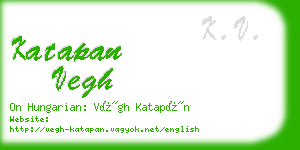 katapan vegh business card